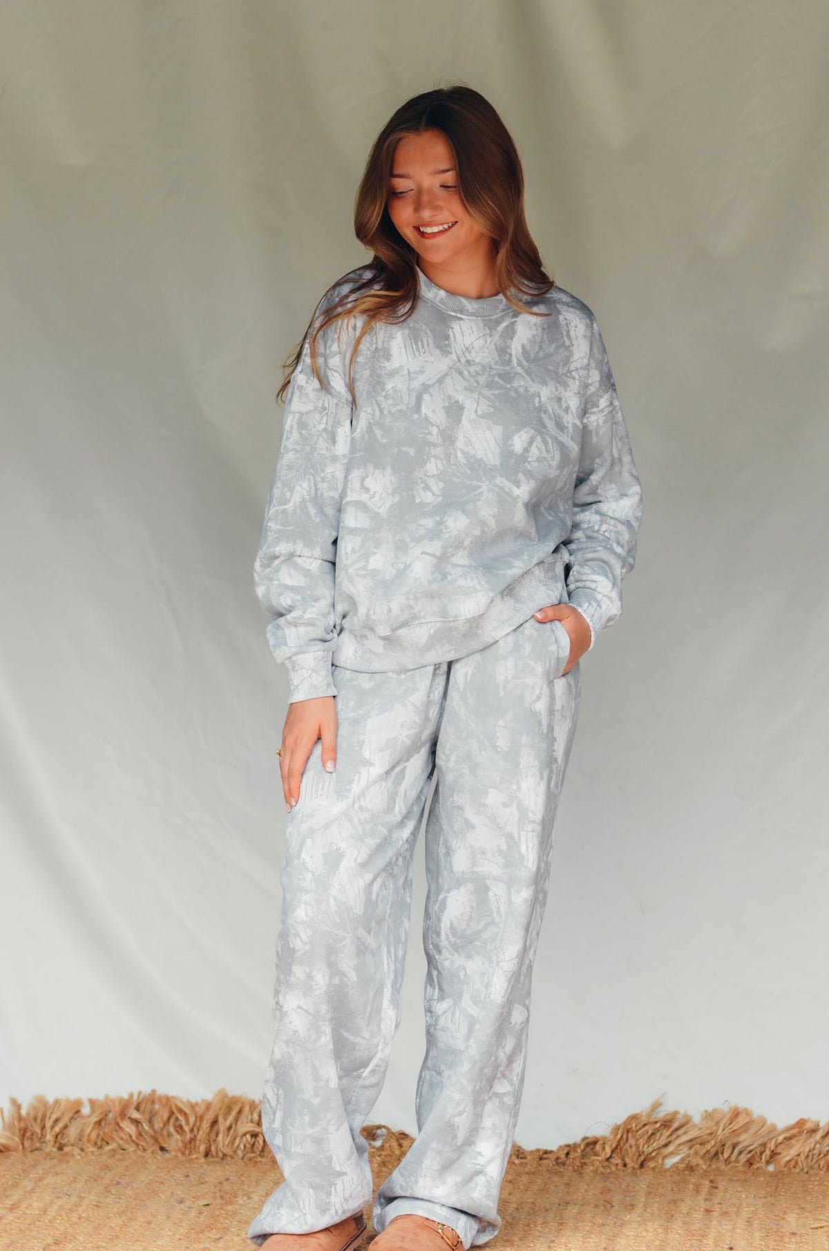 PREORDER ITEM (Estimated 11/10 ship date) White Wash Camo Sweatpants by Southern Bliss Company
