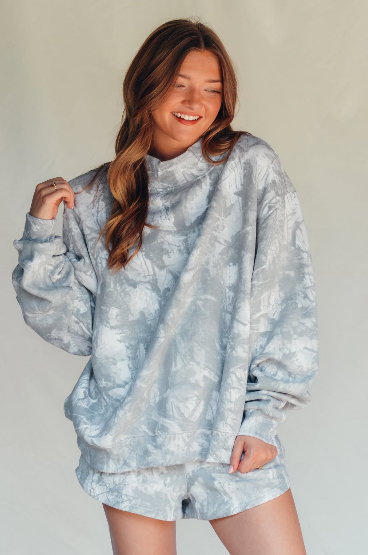 PREORDER ITEM (Estimated 11/10 ship date) White Wash Camo Fleece Shorts by Southern Bliss Company