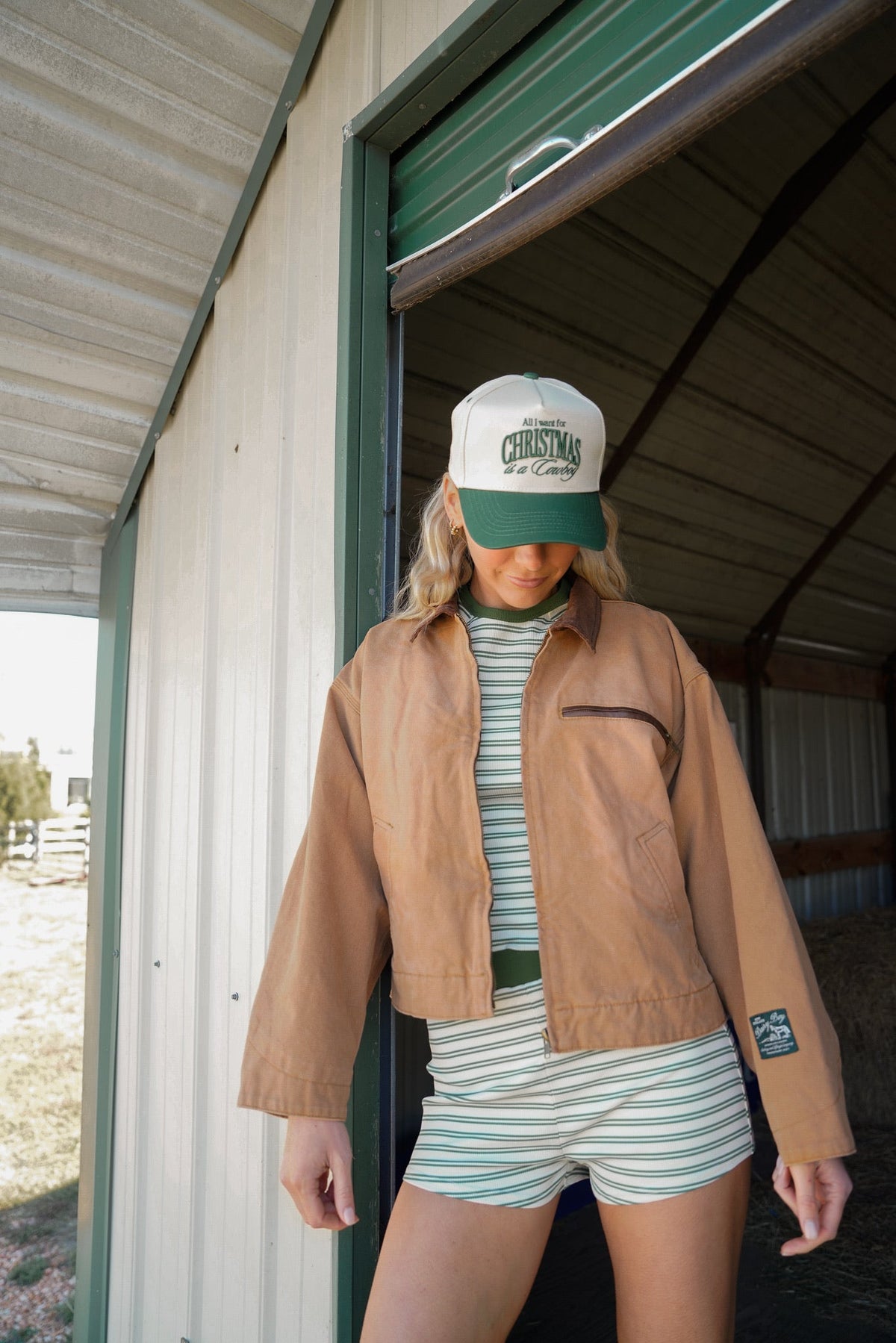 All I want for Christmas is a Cowboy - Green Vintage Trucker Hat by KenzKustomz, view 8