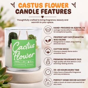 Cactus Flower Container Candle