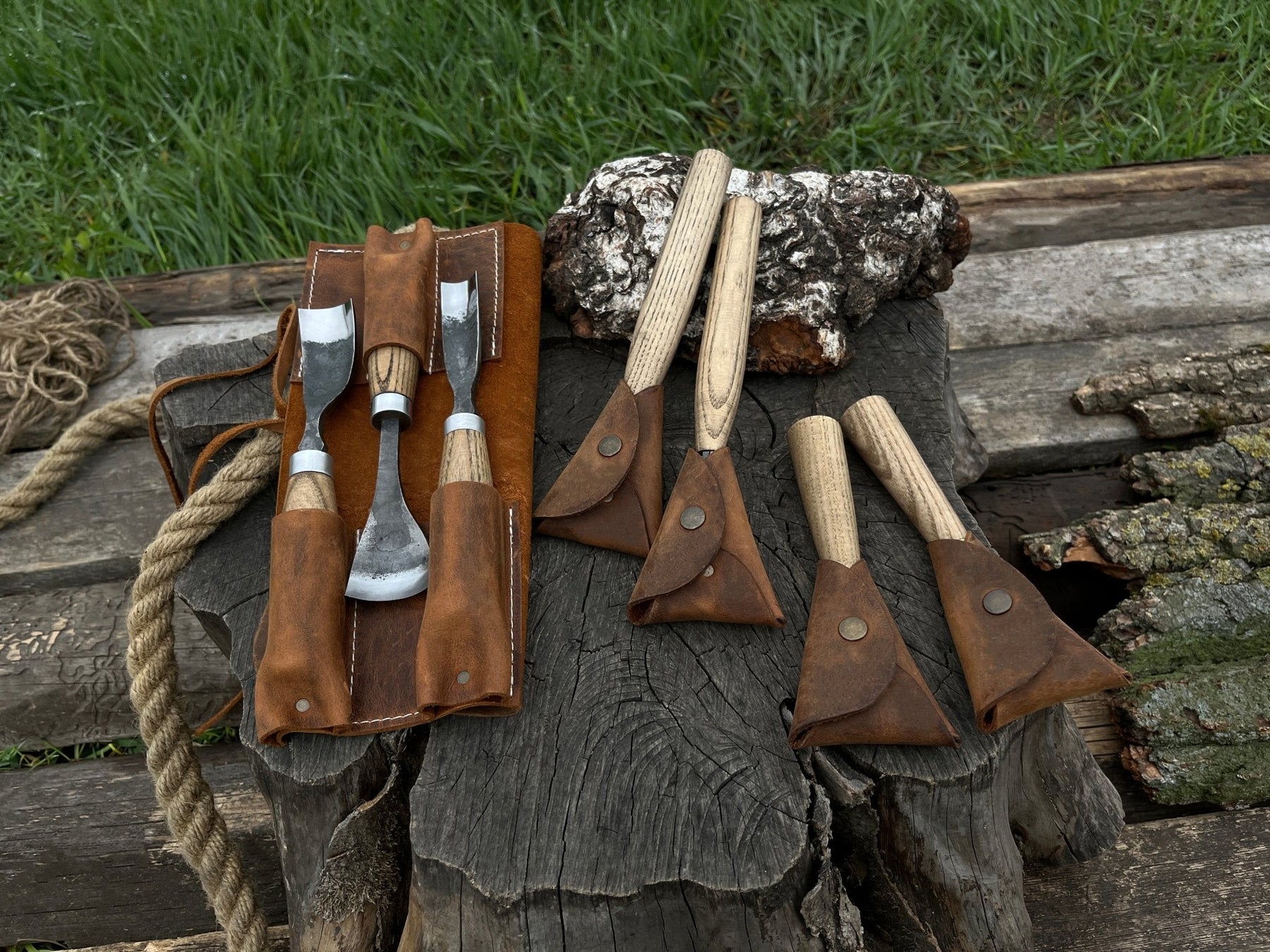 7-Piece Spoon/Bowl Carving Tool Set