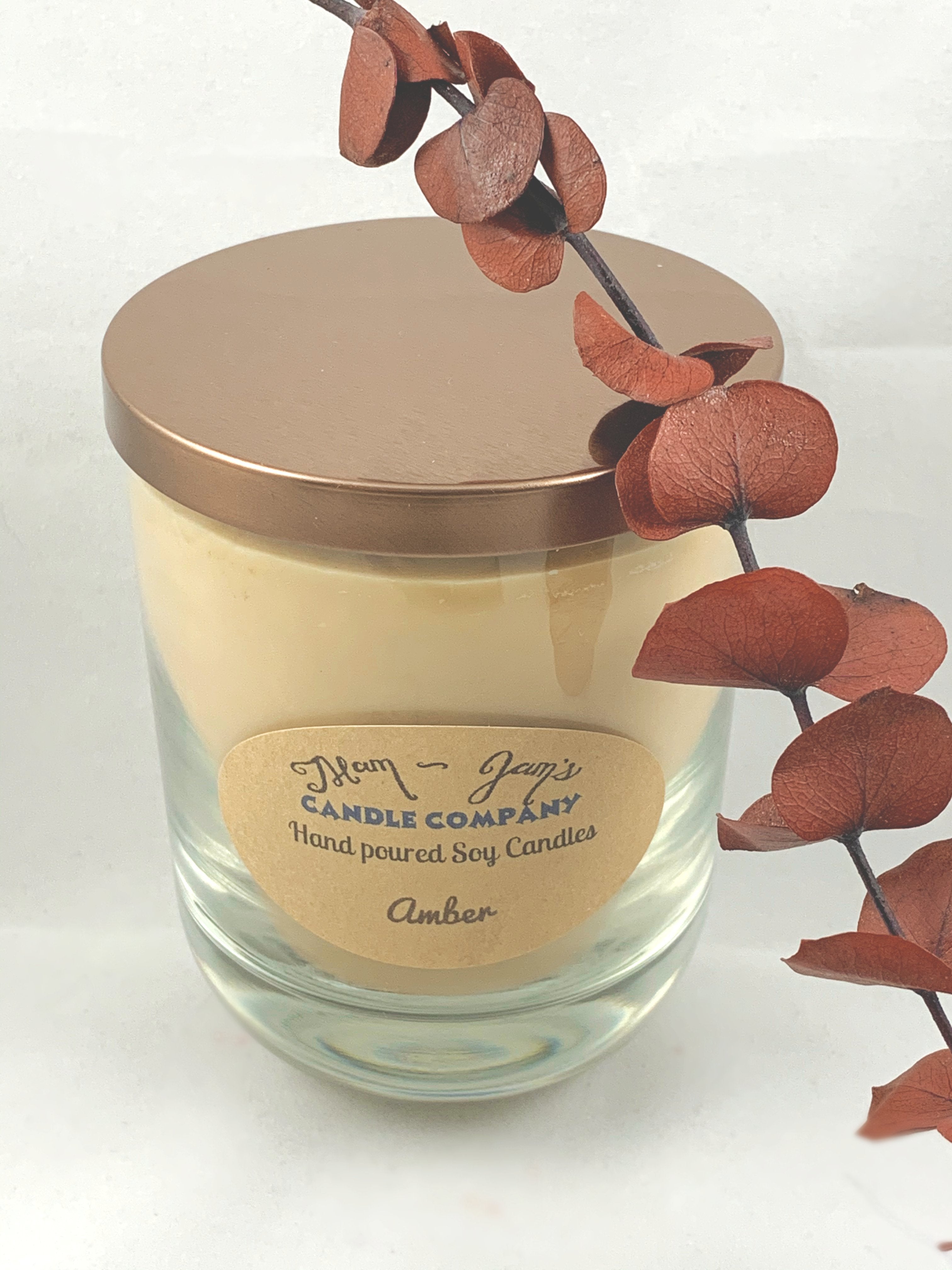 Amber soy candle and wax melts by Mam Jam’s Candle Company, detail image 2