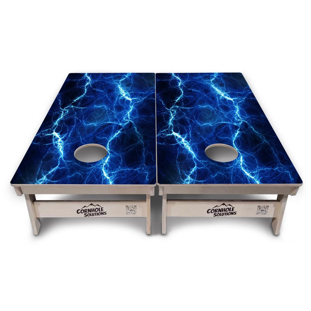 Blue & Green Lightning Cornhole Boards – Tournament Series