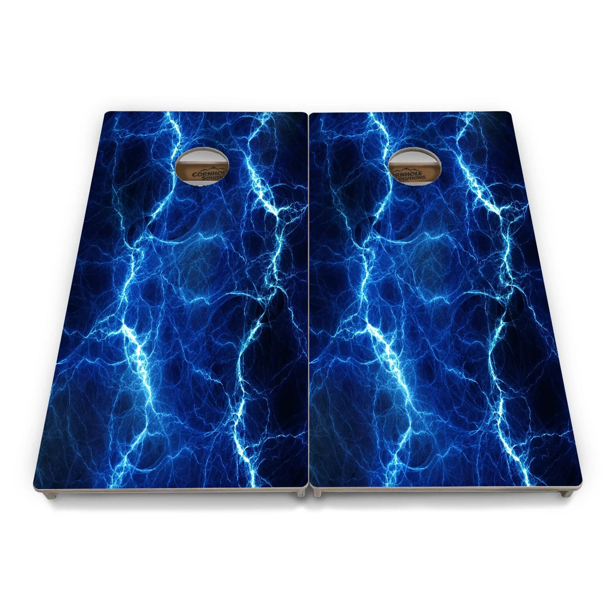 Blue & Green Lightning Cornhole Boards – Tournament Series