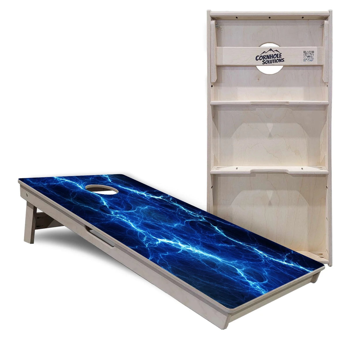 Blue & Green Lightning Cornhole Boards – Tournament Series