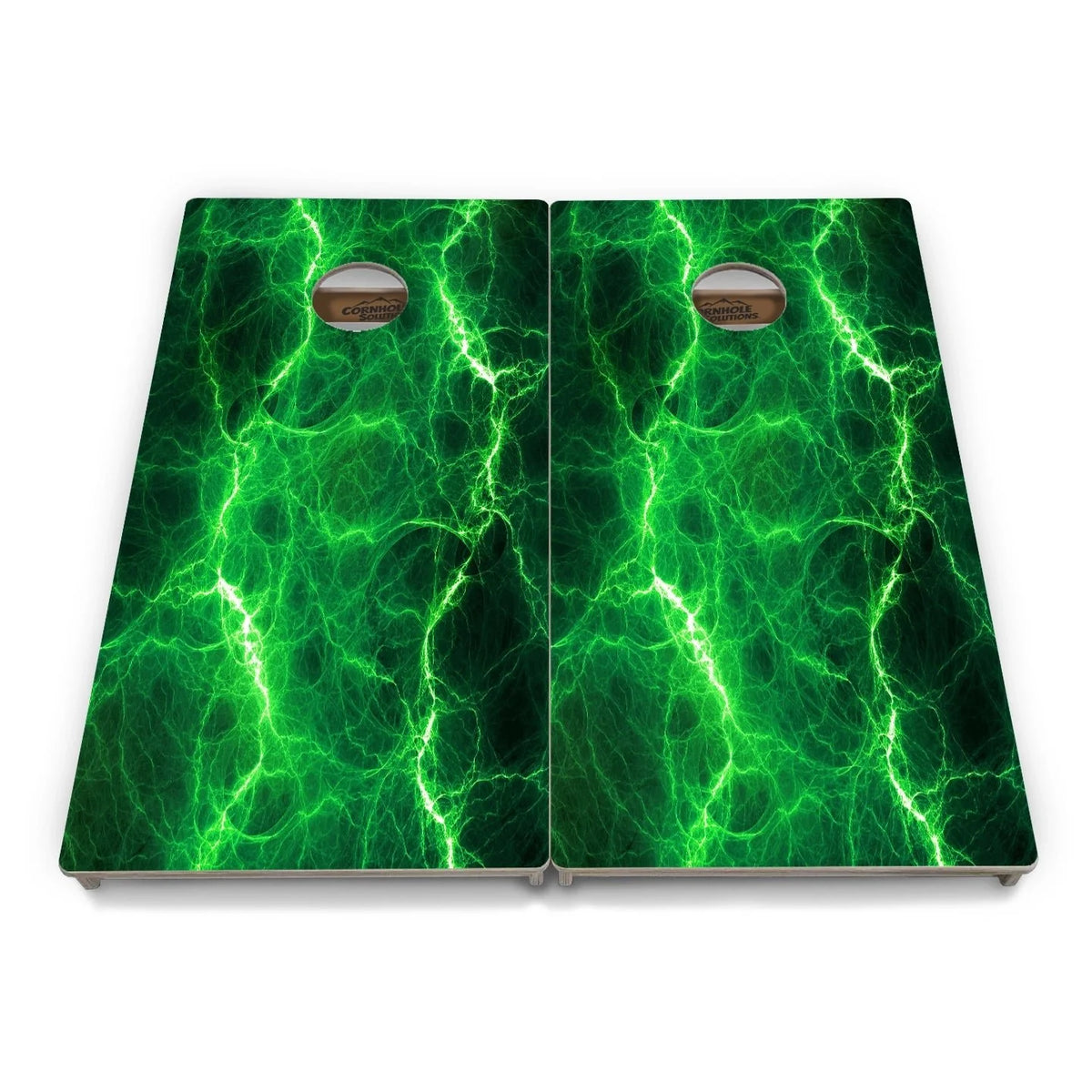 Blue & Green Lightning Cornhole Boards – Tournament Series