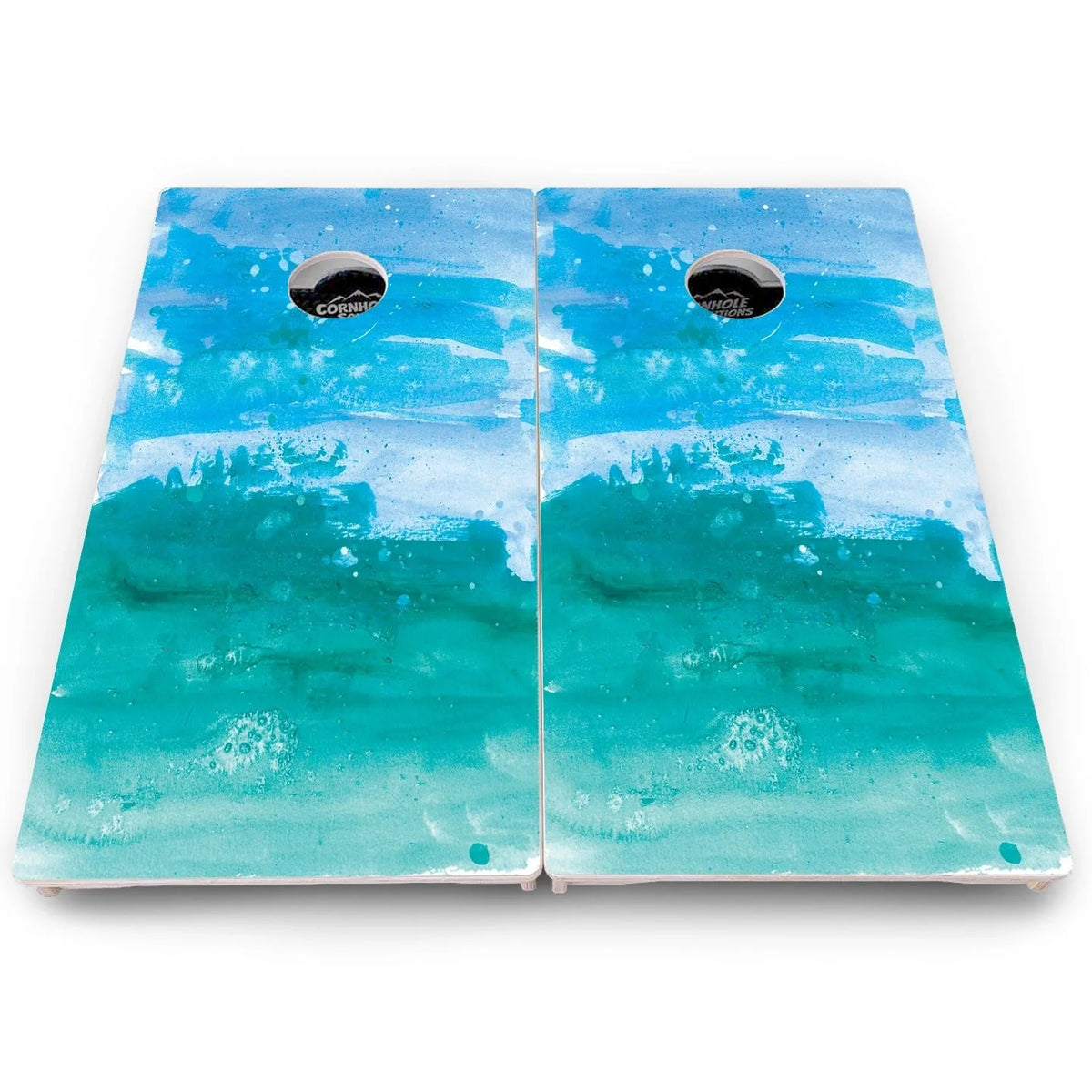 Blue & Green Lightning Cornhole Boards – Pro Lite or Pro Elite