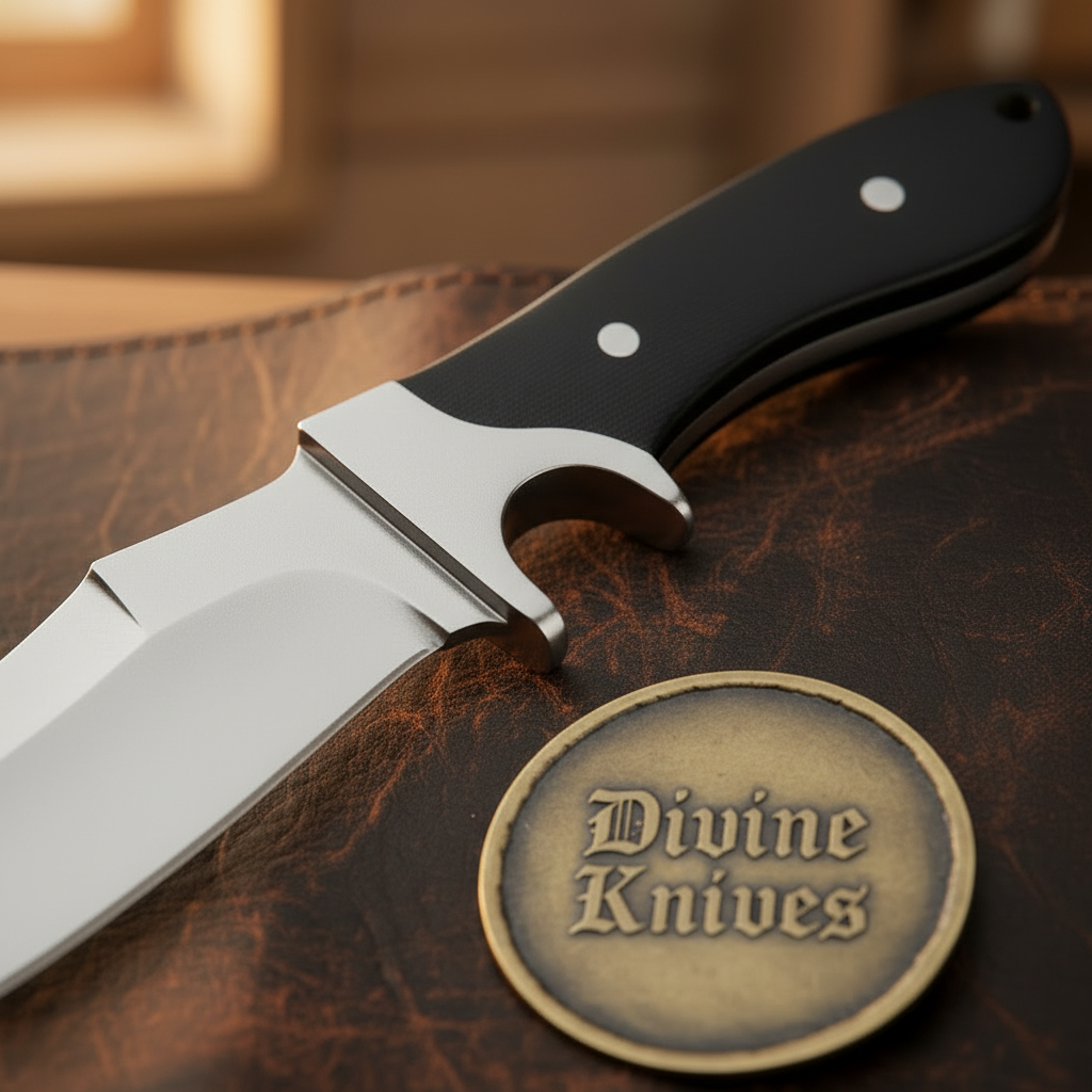 D2 Steel Sub-Hilt Fighter Knife with Balanced Blade by Divine Knives — product view 2