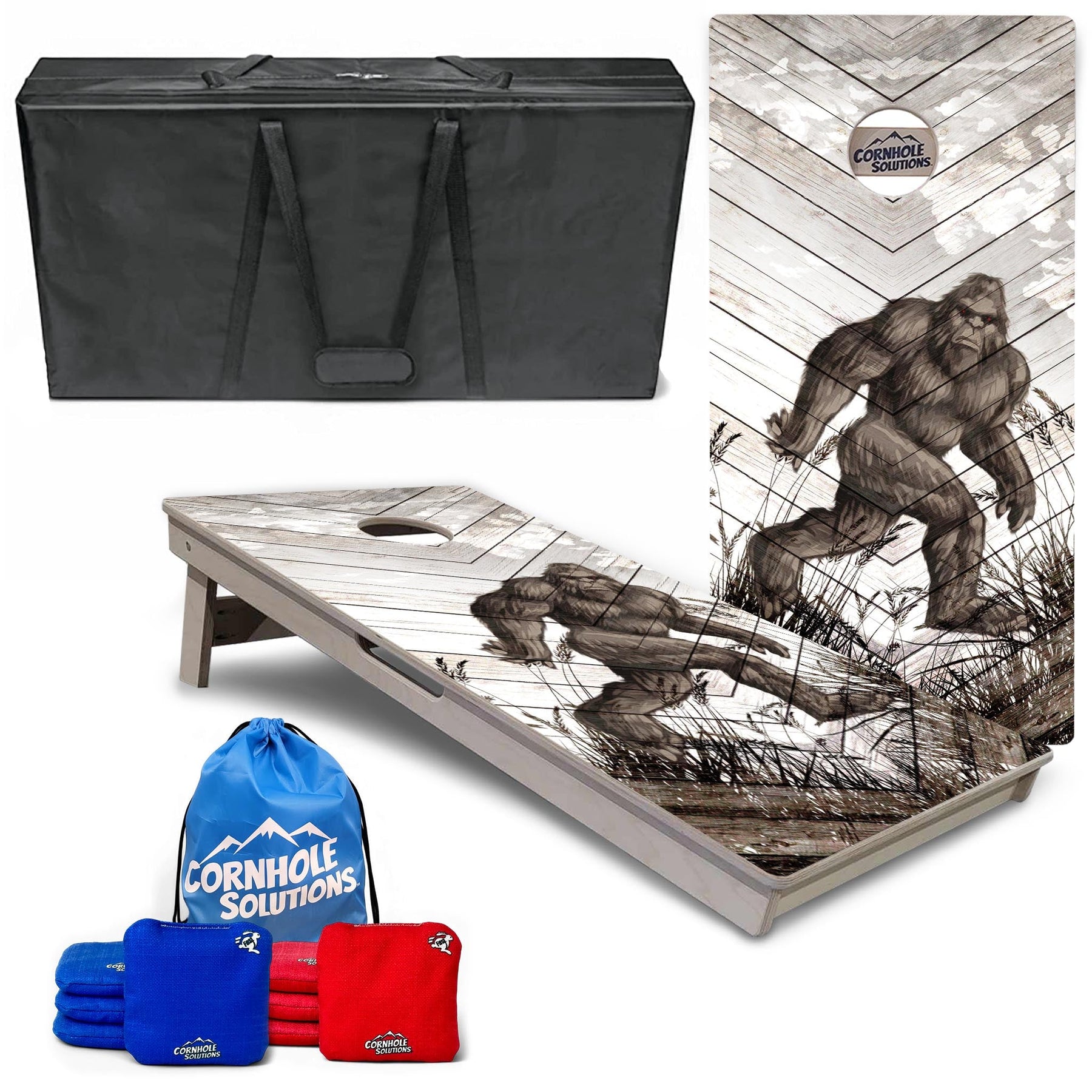 Complete Tournament Cornhole Bundle - Boards, Bags & Carrying Case - Bigfoot