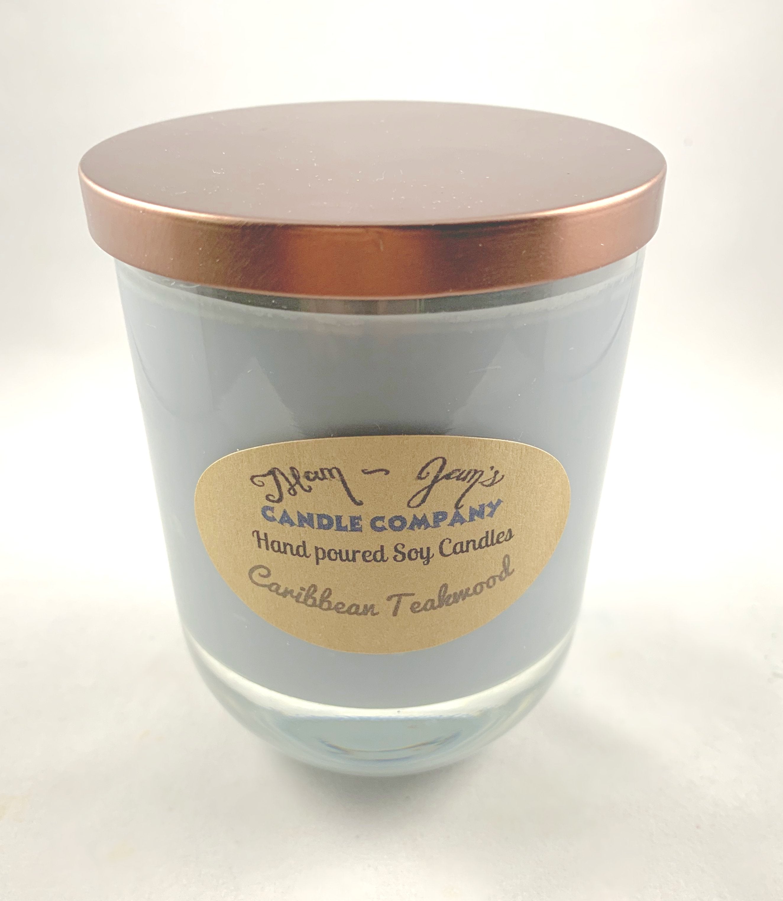 Caribbean Teakwood soy candle and wax melts by Mam Jam’s Candle Company, detail image 2