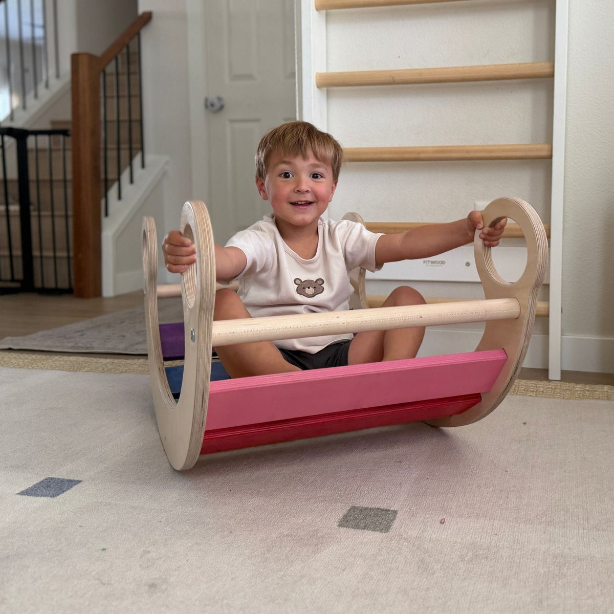 Climbing Arch by Bunny Hopkins, handcrafted wooden activity toy product and lifestyle photo 5