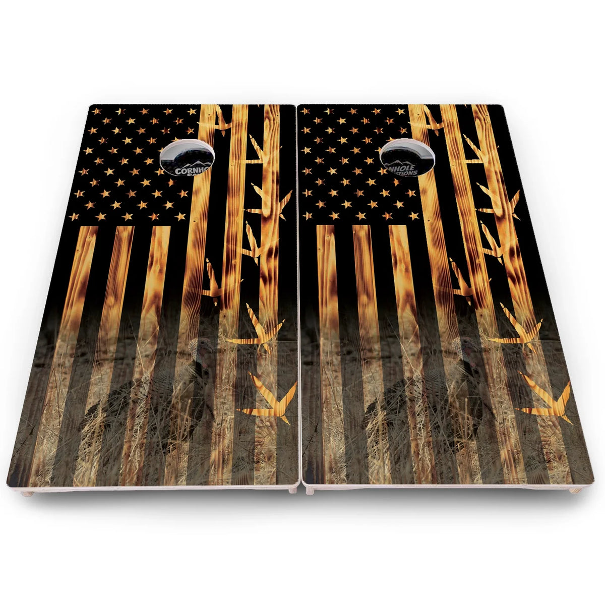 Hidden Wildlife Flag Cornhole Boards – Pro Lite or Pro Elite