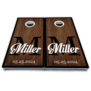 Wedding Letter Name Cornhole Boards - All Weather Series