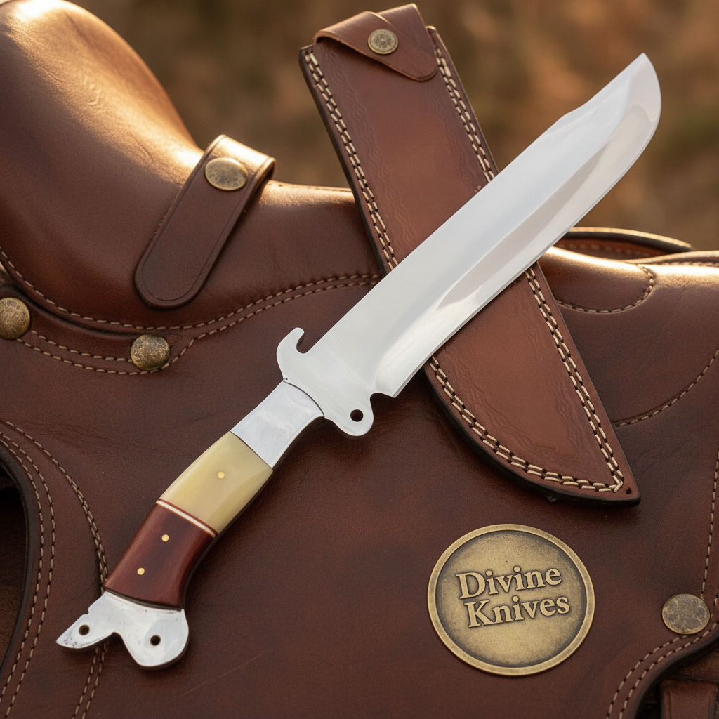 William Scagel Style Clip Point Bowie with Historic Design by Divine Knives — product view 2