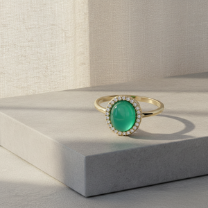 Amélie - Green Agate Ring by Ke Bella, additional product image 2