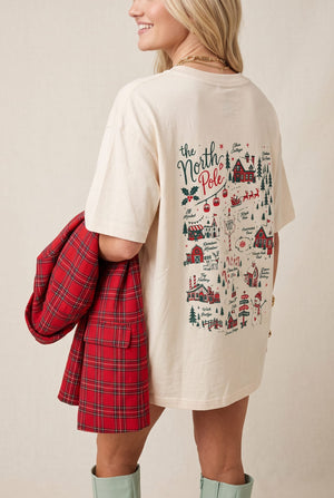 Take Me To The North Pole Ivory Mock Neck Tee by Southern Bliss Company – view 3