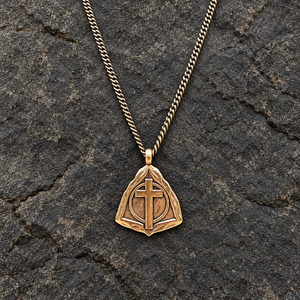 The Resurrection Cross - Bronze Christian necklace by Forged By Fire