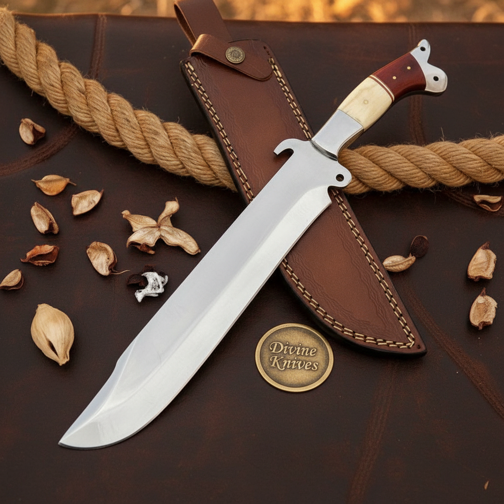 William Scagel Style Clip Point Bowie with Historic Design by Divine Knives — product view 1