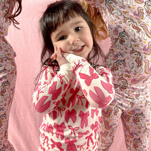 Hot Pink Bow | Two-Piece Pajama Set by Boosh Baby image 4