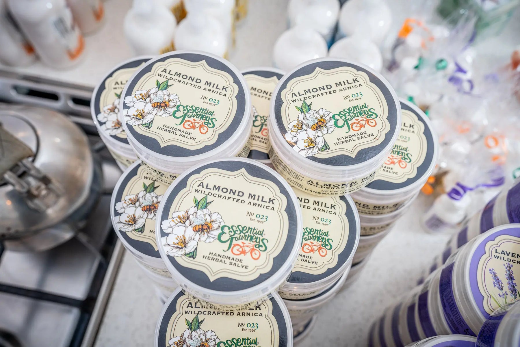Almond Arnica Salve 8 Oz. ~ Almond Milk by Essential Journeys, handmade bath and body detail photo 6