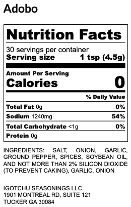 Igotchu Adobo seasoning by Igotchu Seasonings, Southern food gift detail photo 3