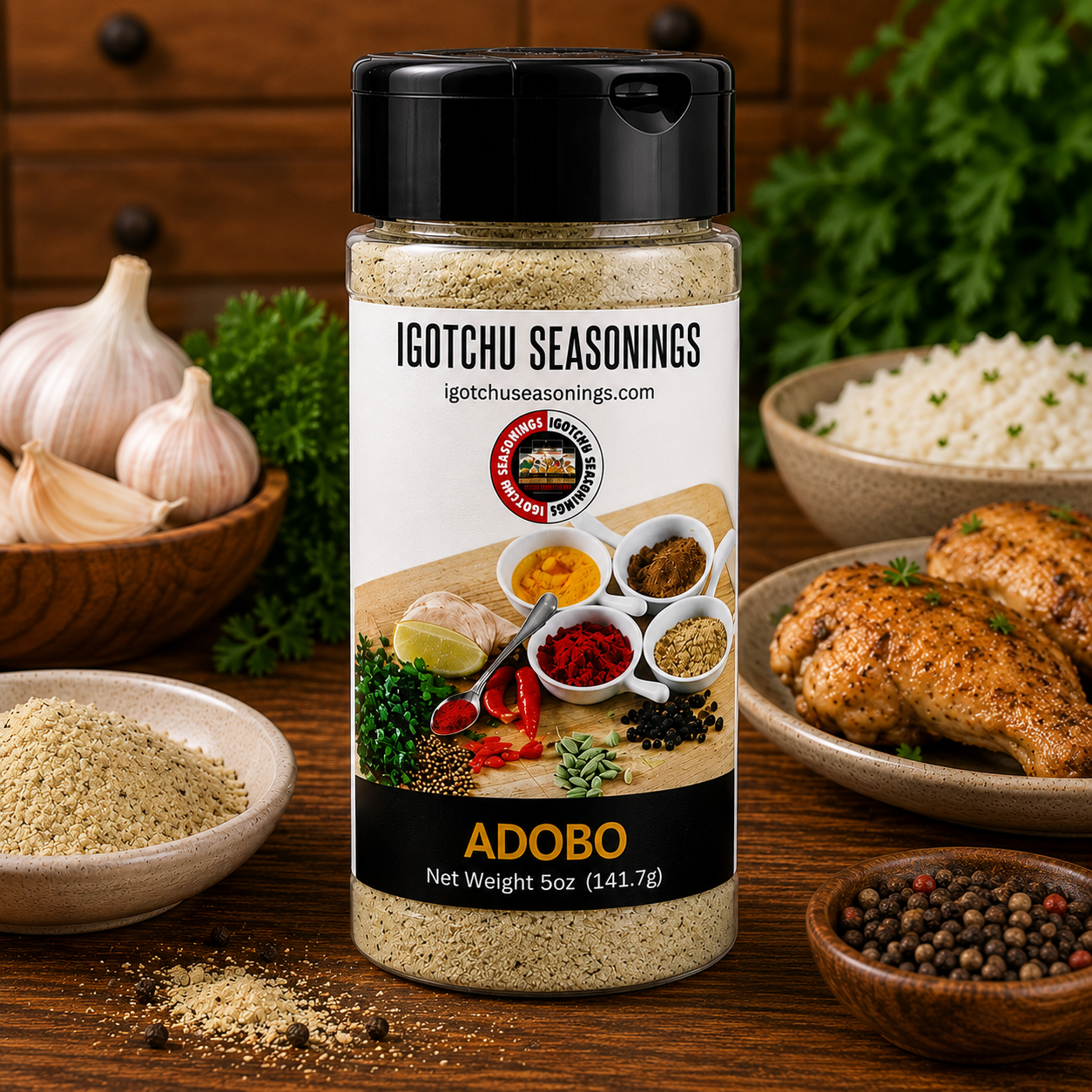 Igotchu Adobo seasoning by Igotchu Seasonings, Southern food gift main product photo