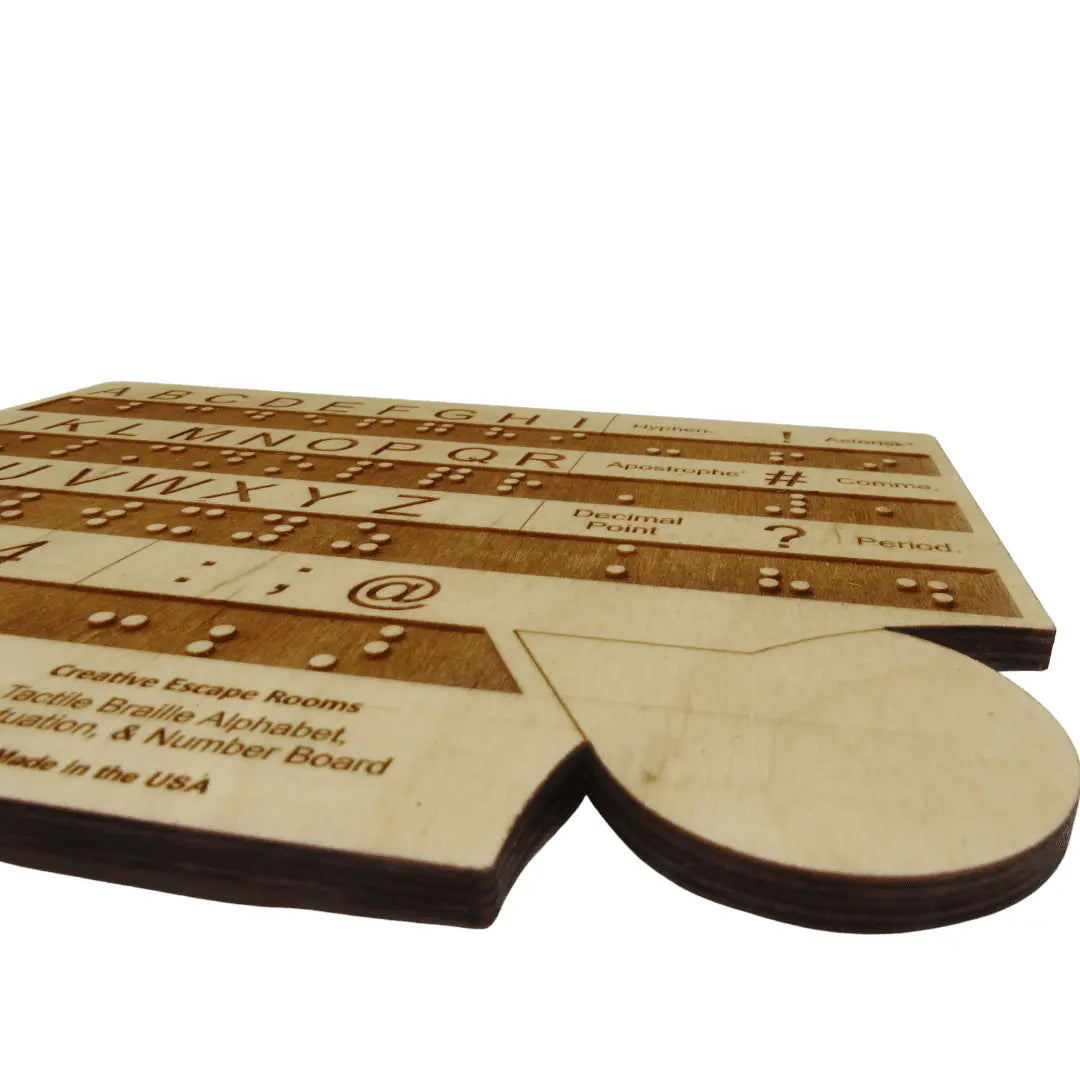 Advanced Braille Alphabet Number and Punctuation Learning Board by Creative Escape Rooms, educational toys detail photo 3