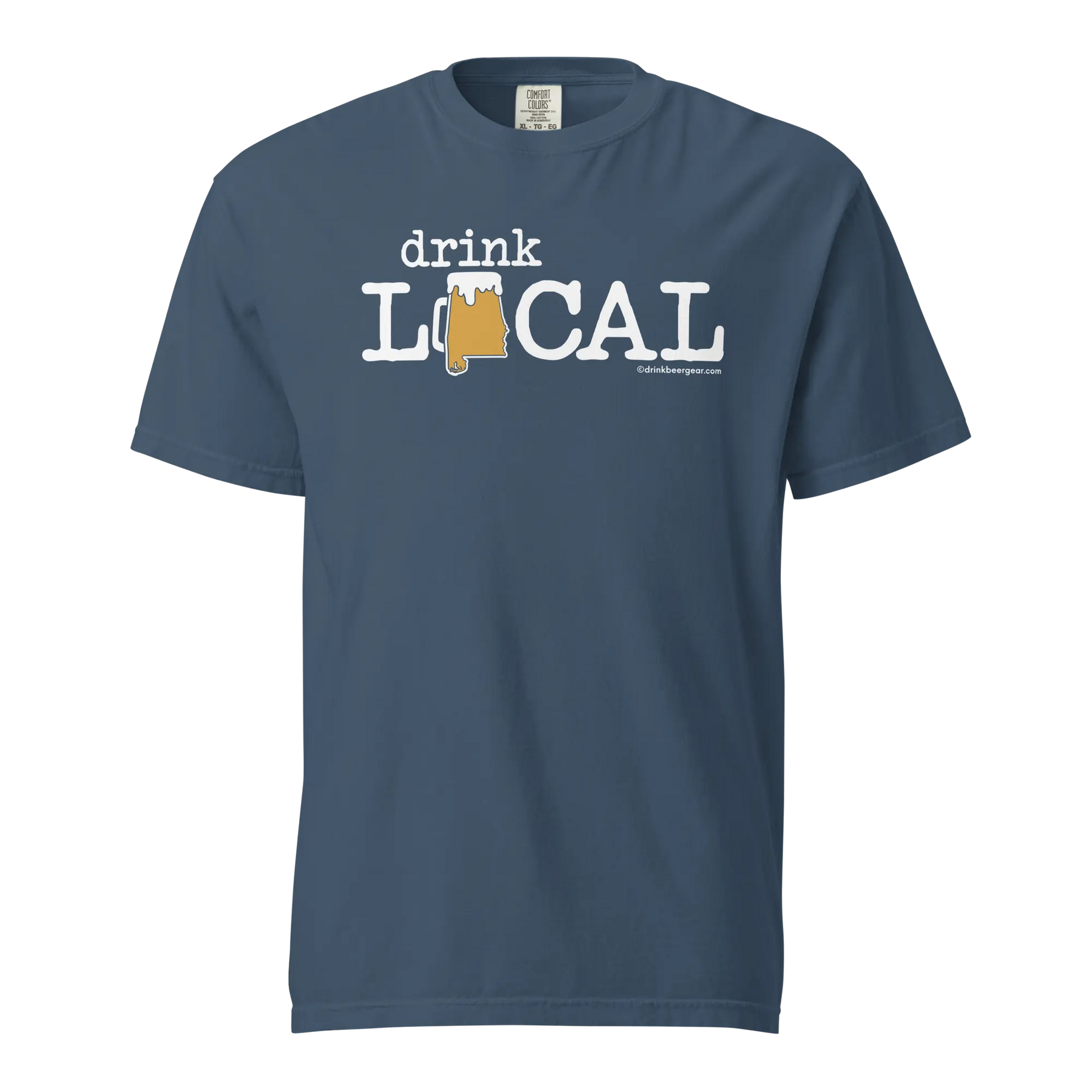 Alabama Beer Mug Tee - Drink Local - COMFORT COLORS BRAND TEE Drink Beer Gear