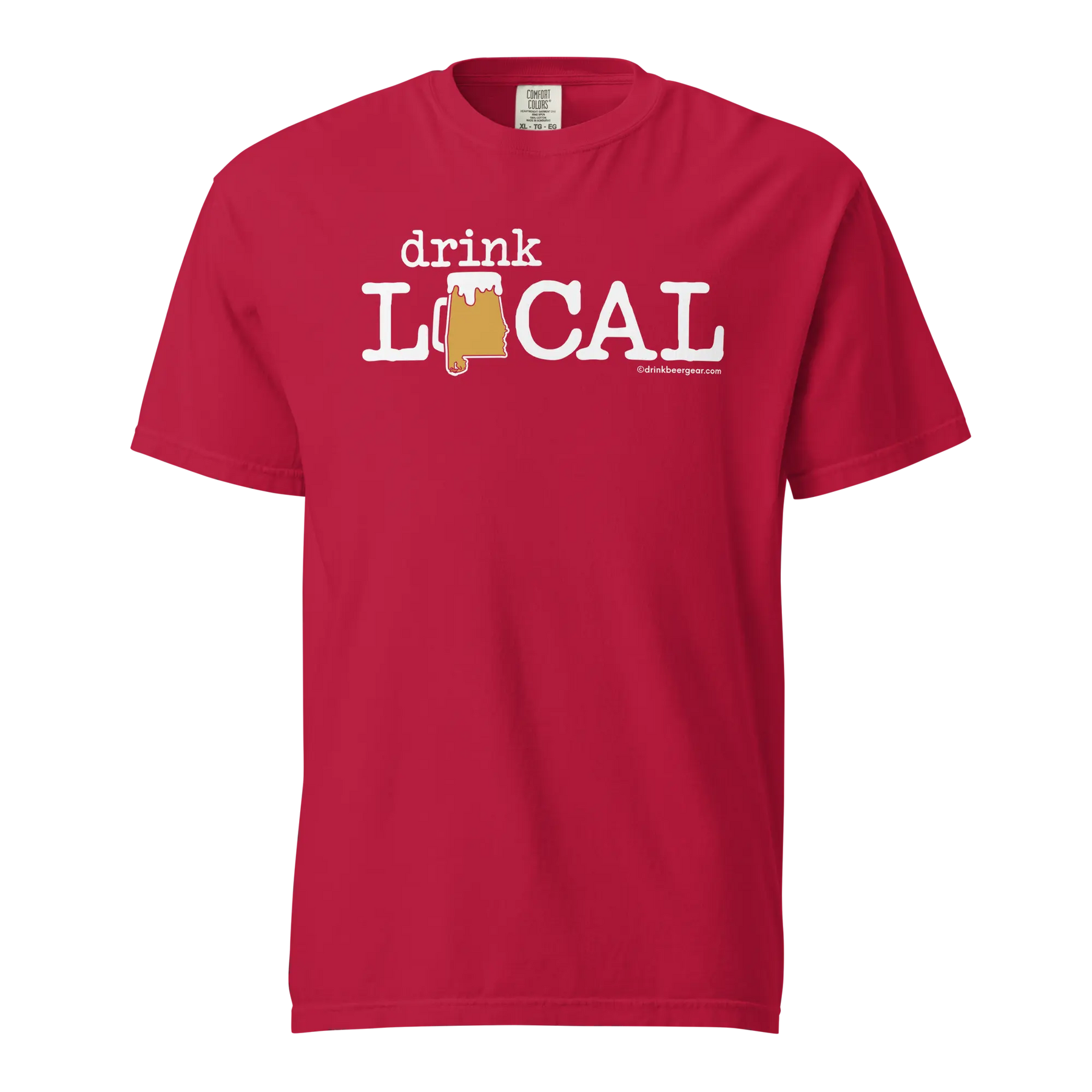Alabama Beer Mug Tee - Drink Local - COMFORT COLORS BRAND TEE Drink Beer Gear
