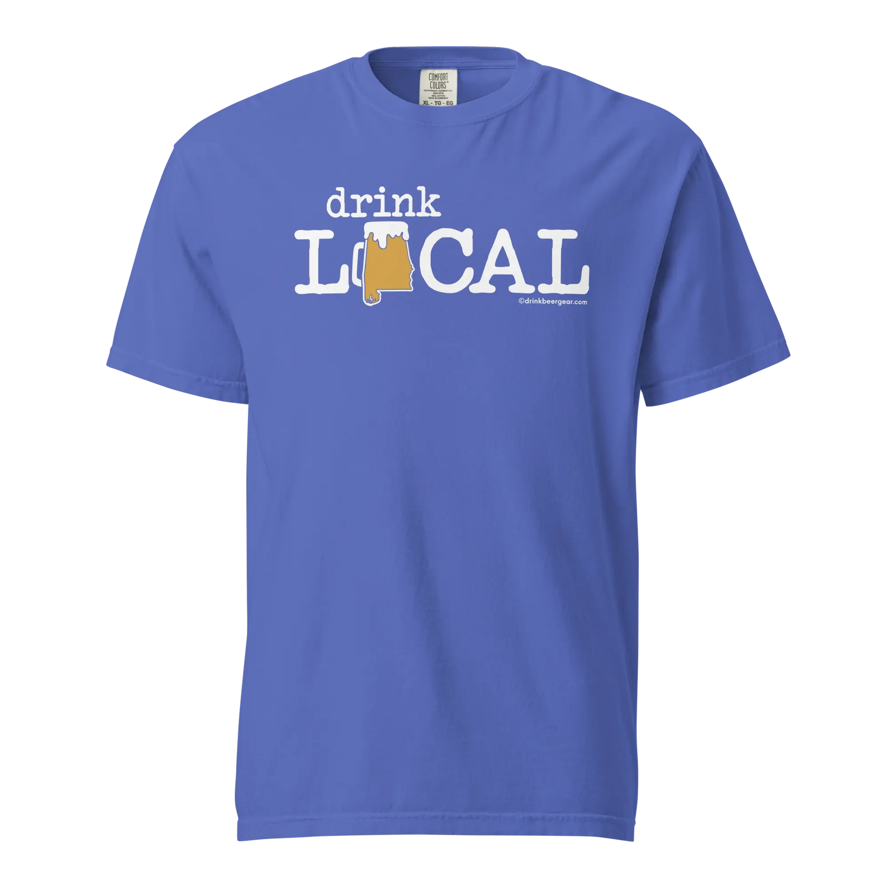 Alabama Beer Mug Tee - Drink Local - COMFORT COLORS BRAND TEE Drink Beer Gear