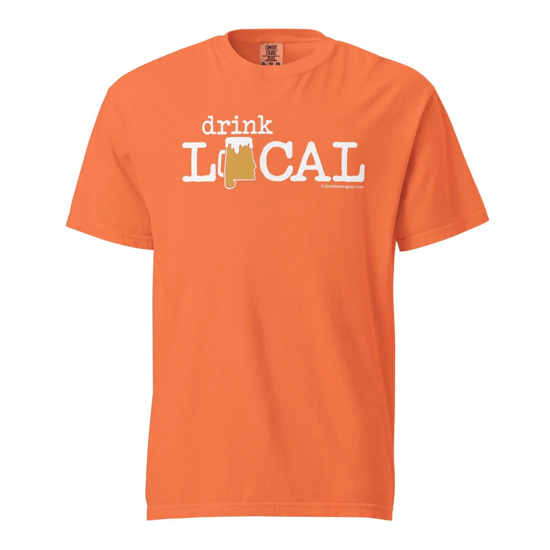 Alabama Beer Mug Tee - Drink Local - COMFORT COLORS BRAND TEE Drink Beer Gear