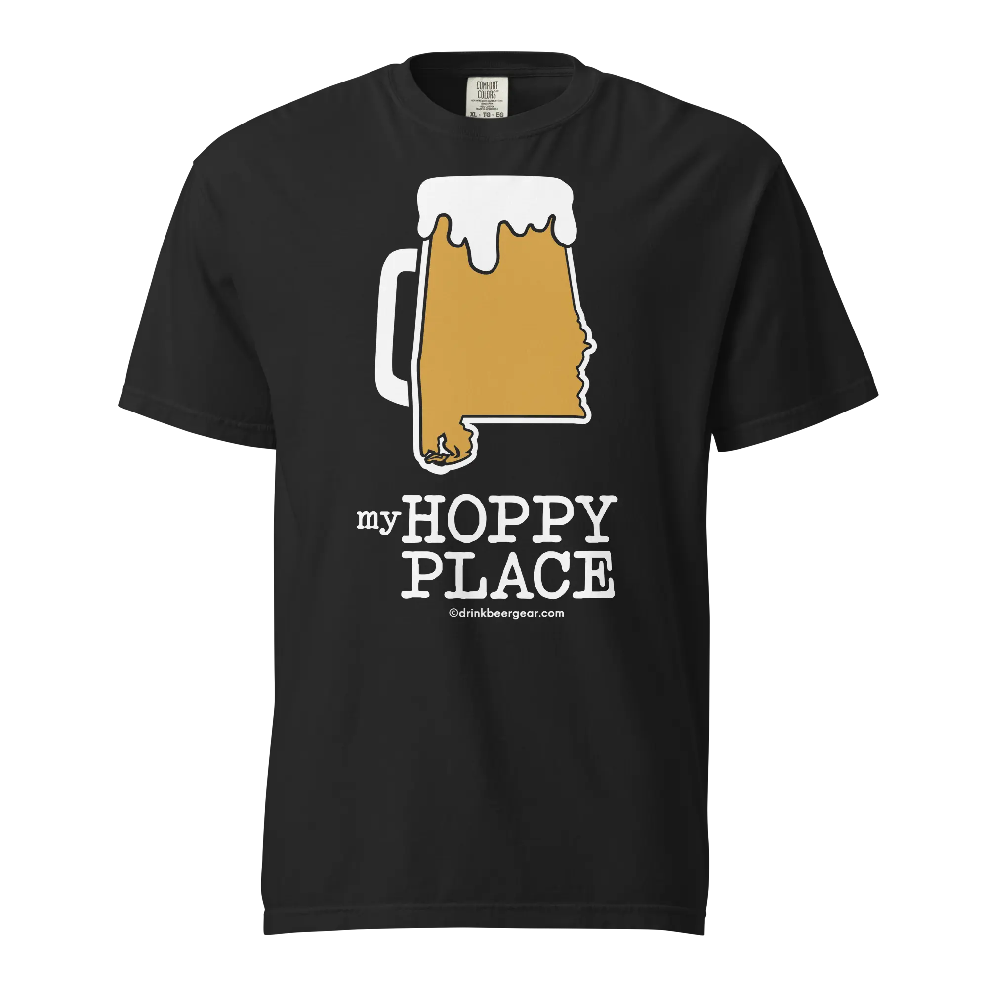 Alabama Beer Mug Tee - My Hoppy Place - COMFORT COLORS BRAND TEE Drink Beer Gear