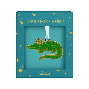 Alligator Enamel Ornament by Nola Tawk, Southern home decor detail photo 2