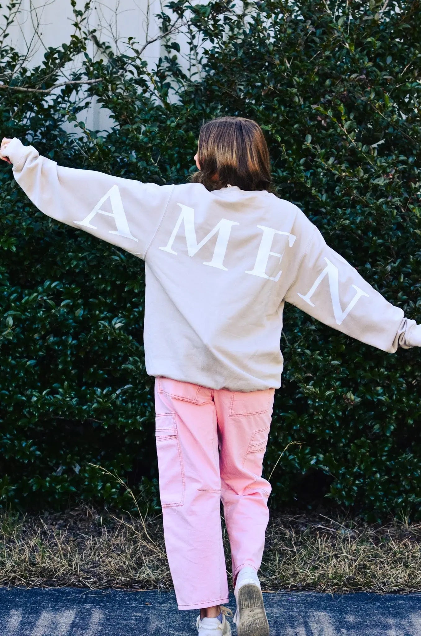 Amen Sand Sweatshirt by Southern Bliss Company, Southern lifestyle apparel main product photo