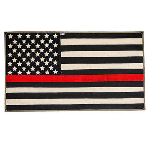 American Flag - Fire Hose - Thin Red Line by Recycled Firefighter, Southern home decor main product photo