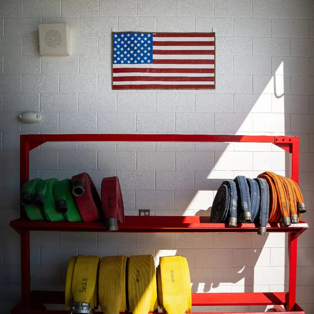 American Flag - Rubber Fire Hose - Waterproof by Recycled Firefighter, Southern food gift detail photo 8