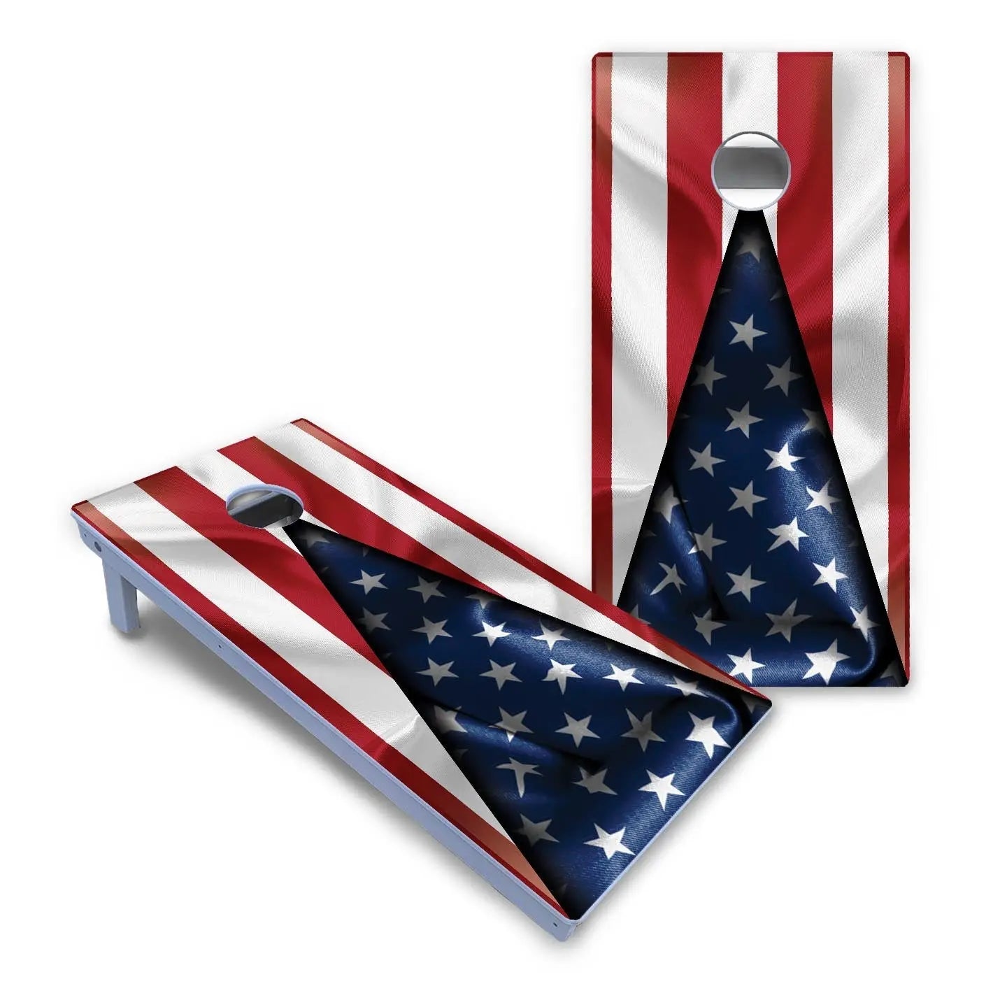 American Flag Triangle Cornhole Boards - All Weather Series by Cornhole Solutions, custom cornhole board detail photo 2