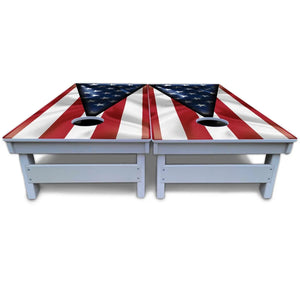 American Flag Triangle Cornhole Boards - All Weather Series by Cornhole Solutions, custom cornhole board detail photo 5