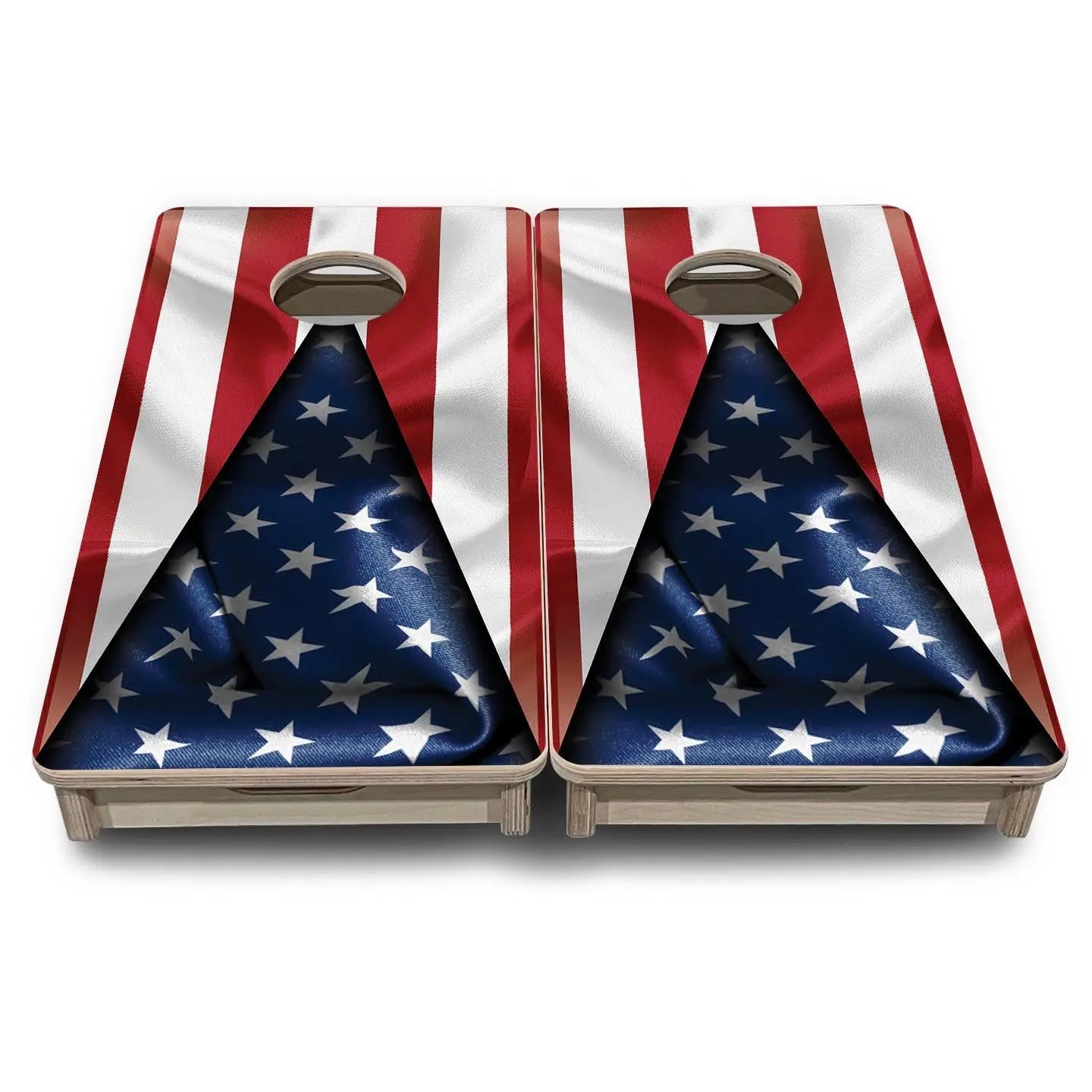 American Flag Triangle - Mini or Vacation Size Cornhole Boards by Cornhole Solutions, custom cornhole board detail photo 2