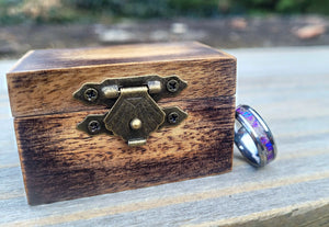 Amethyst Opal & Ashes Ring by Cotton Street Art Company, handmade jewelry detail photo 7
