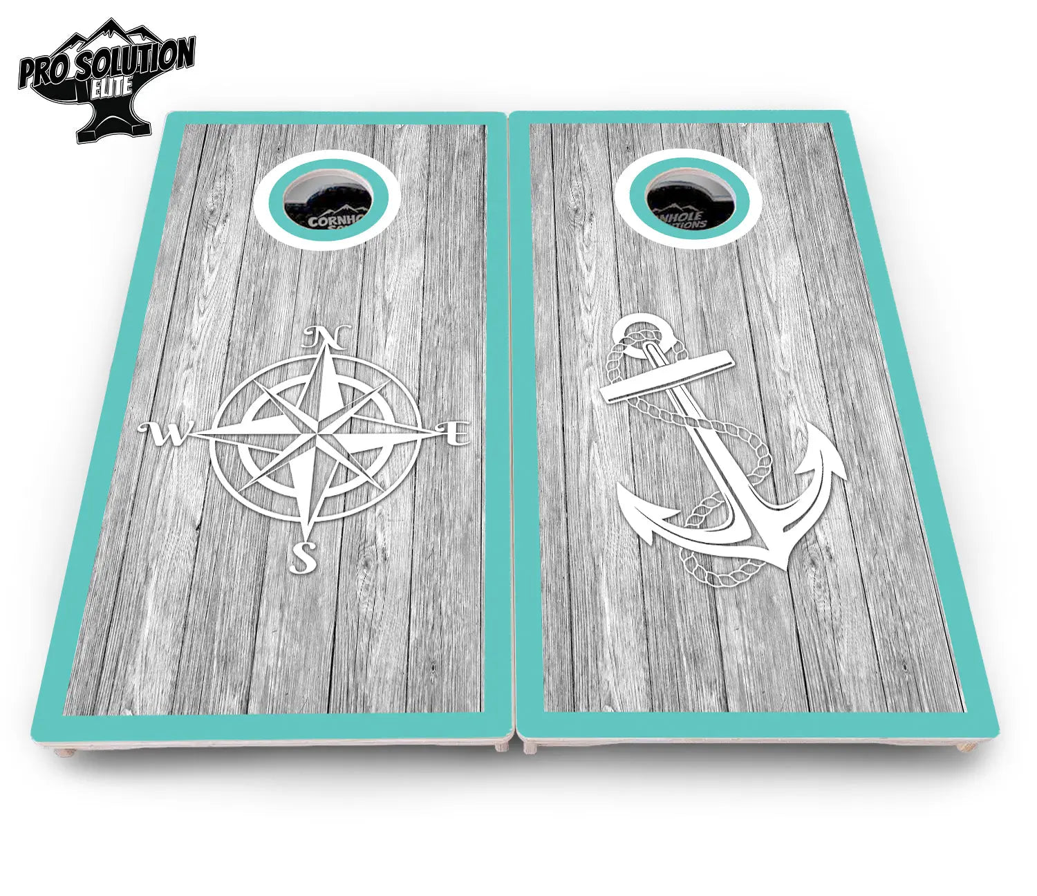 Anchor & Compass Cornhole Boards - Pro Solution Elite Series by Cornhole Solutions, custom cornhole board detail photo 13