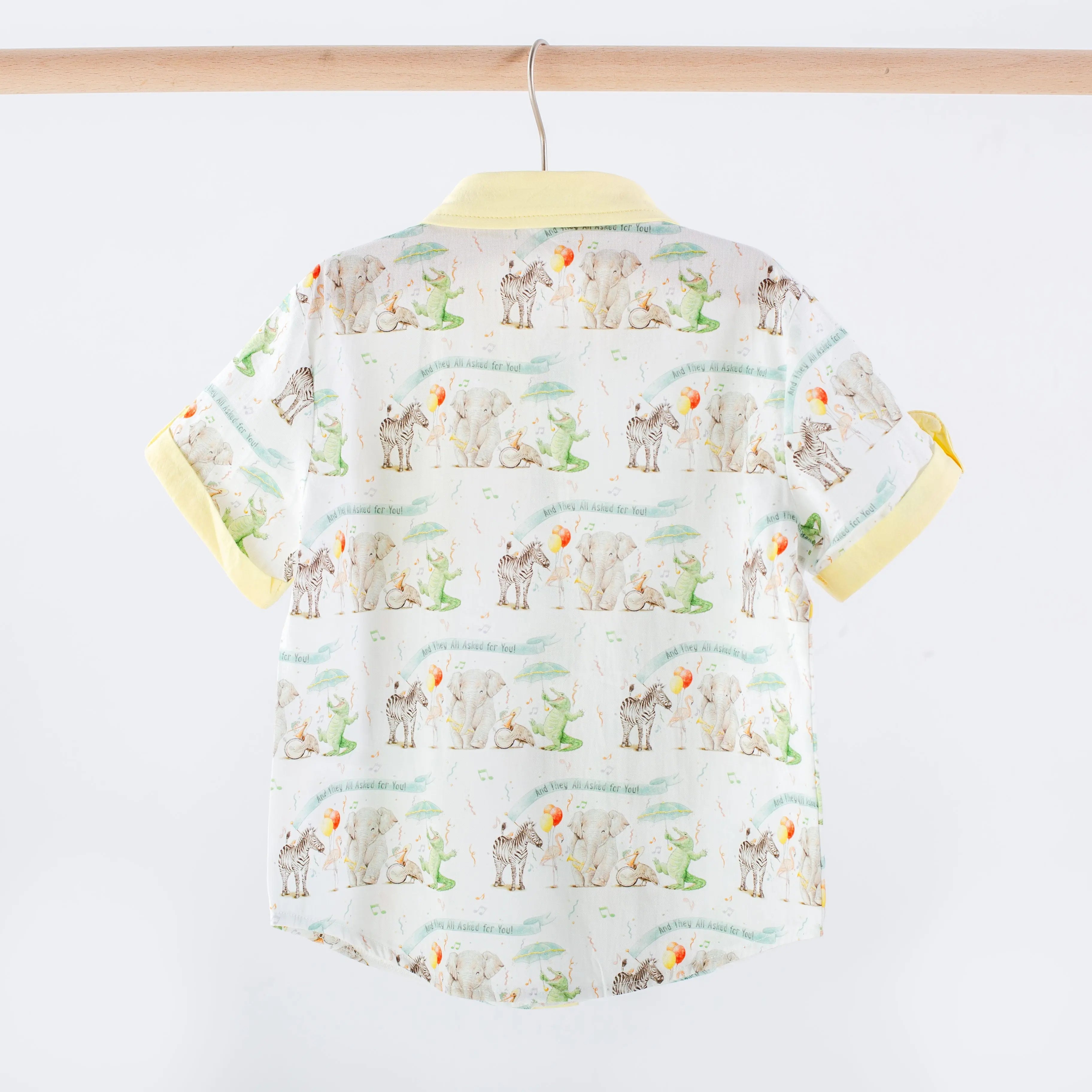 And They All Asked for You Kids Short Sleeve Collared Shirt by Nola Tawk, Southern lifestyle apparel detail photo 2