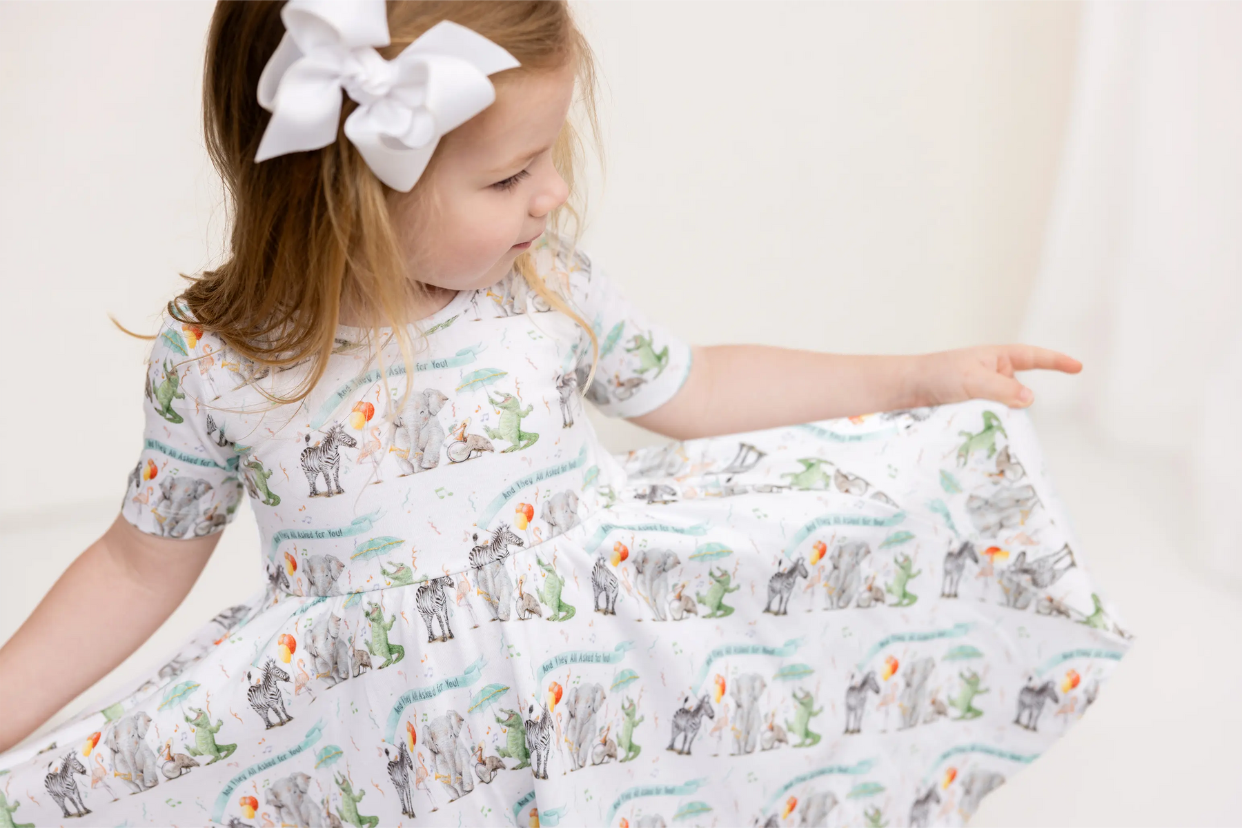 And They All Asked for You Organic Cotton Dress for Kids by Nola Tawk, Southern lifestyle apparel detail photo 2