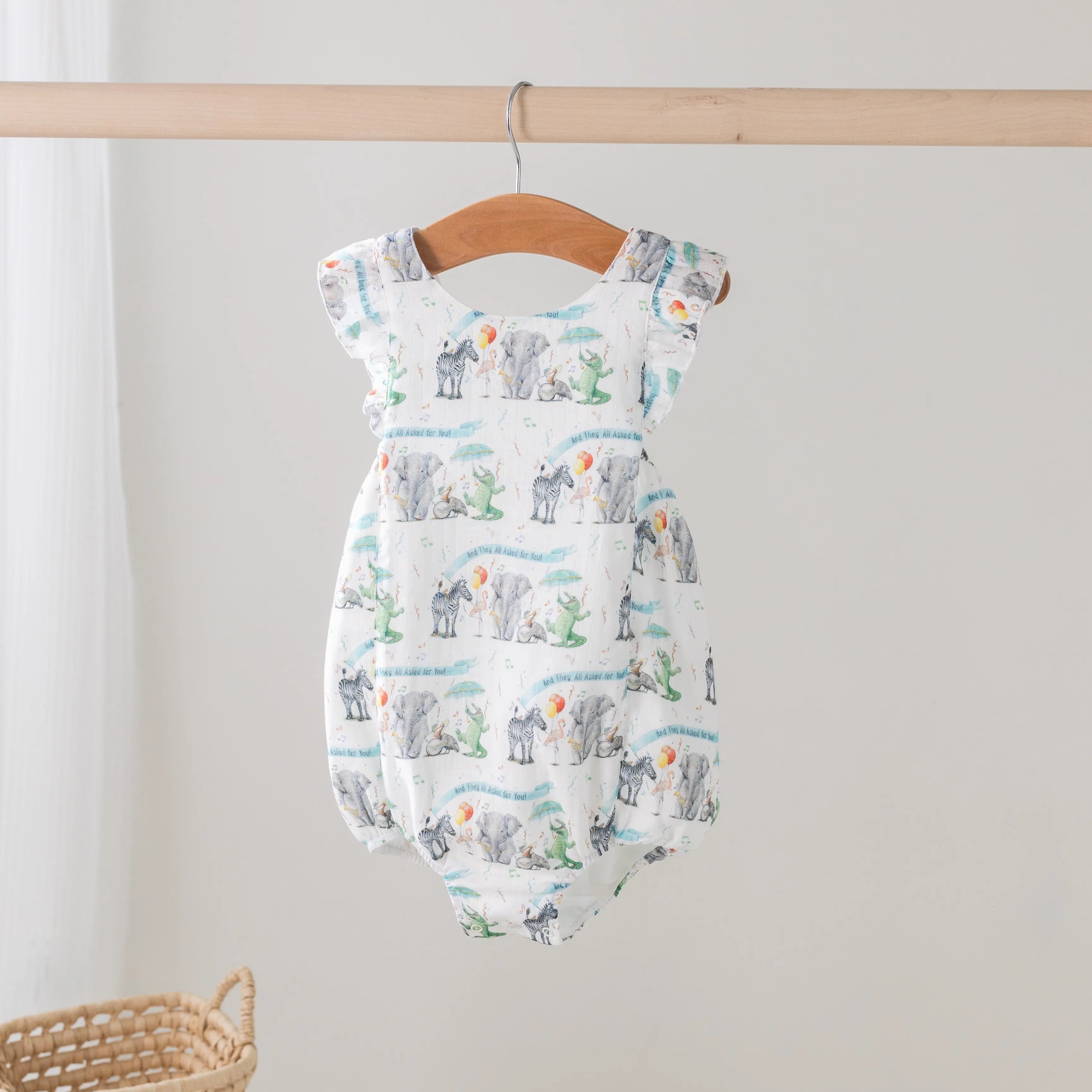 And They All Asked for You Organic Muslin Bubble Romper Nola Tawk