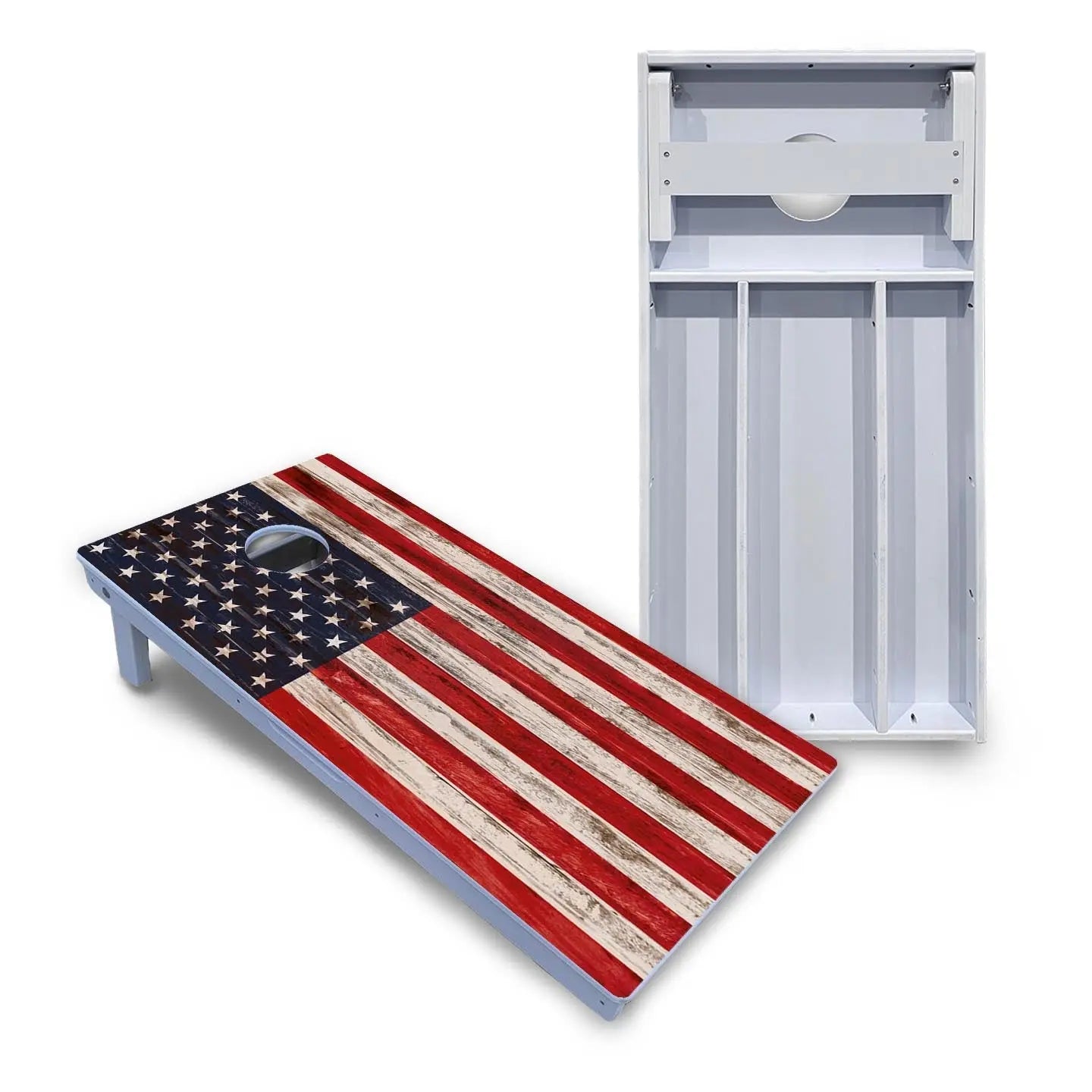 Antique Flag Cornhole Boards - All Weather Series by Cornhole Solutions, custom cornhole board main product photo