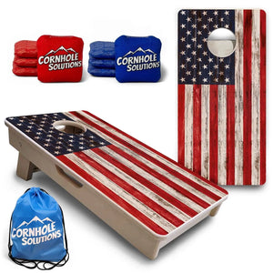 Antique Flag - Mini or Vacation Size Cornhole Boards