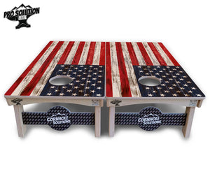 Antique Flag510 Cornhole Boards - Pro Solution Elite Series Cornhole Solutions