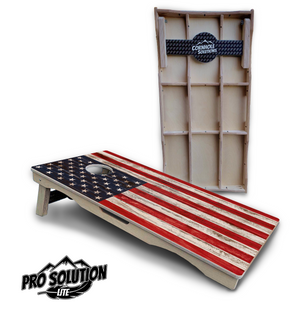 Antique Flag510 Cornhole Boards - Pro Solution Lite Series Cornhole Solutions