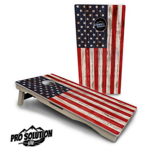 Antique Flag510 Cornhole Boards - Pro Solution Lite Series Cornhole Solutions