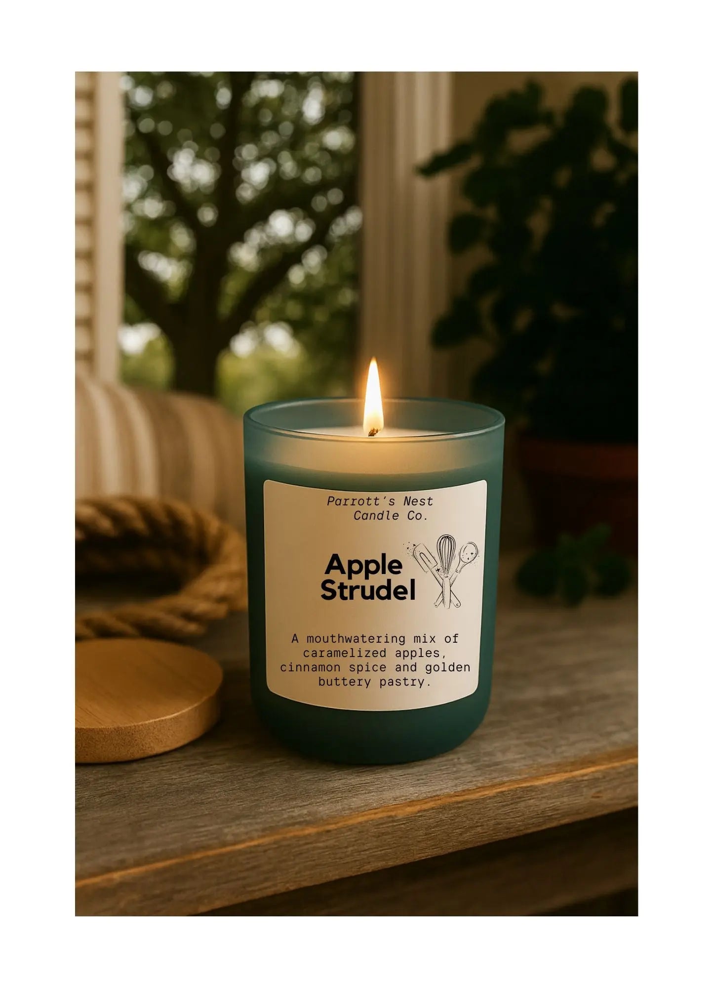Apple Strudel - Hand Poured soy candle Parrott's Nest Candle Company